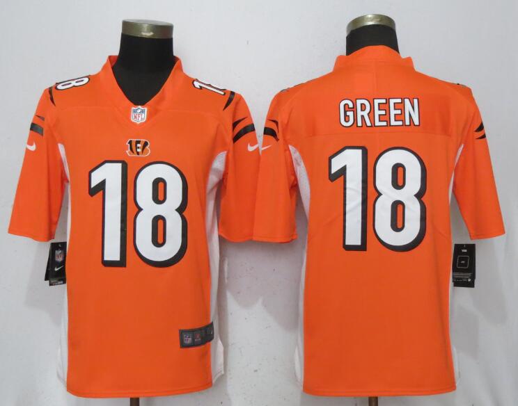 Men Cincinnati Bengals #18 Green Orange Vapor Untouchable Player Nike Limited NFL Jerseys->new york giants->NFL Jersey